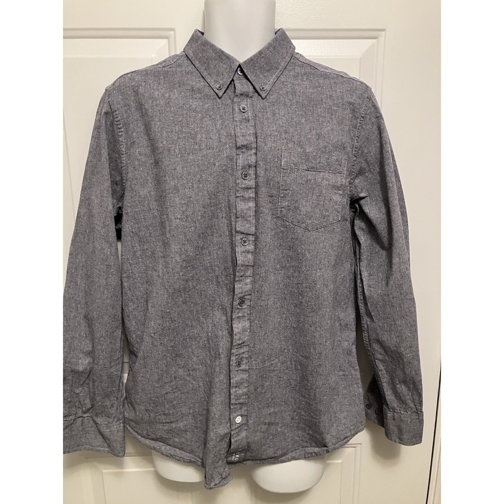 Five Four‎ Los Angeles Men's Blue/Grey Button Up 100% Cotton Shirt Size Large